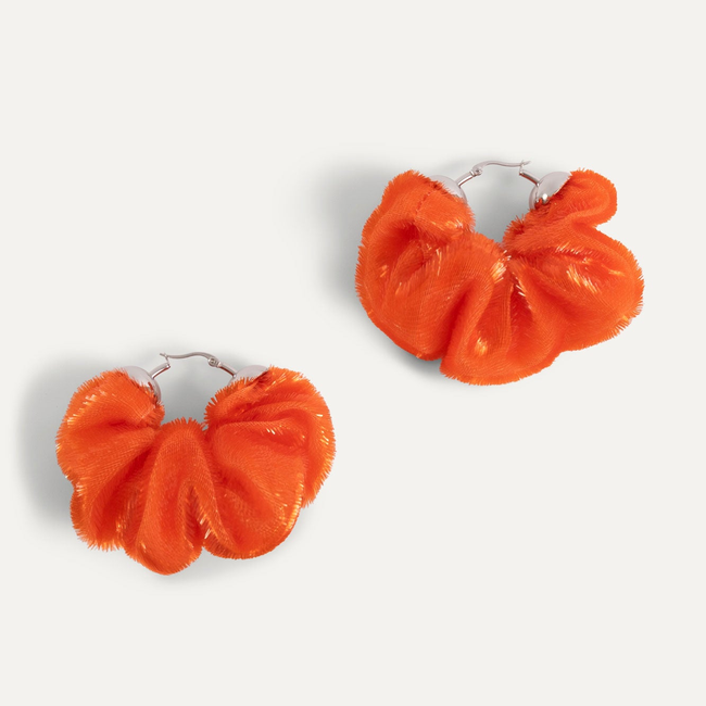 Scrunchie Earrings in Clementine-gallery-42137534890222