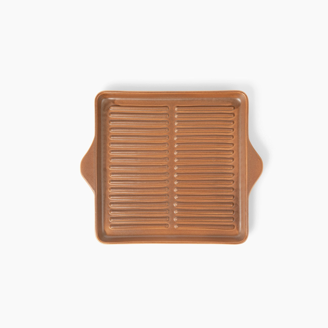 Indoor/Outdoor Ceramic Stoneware Grill Pan-gallery-53351563919732