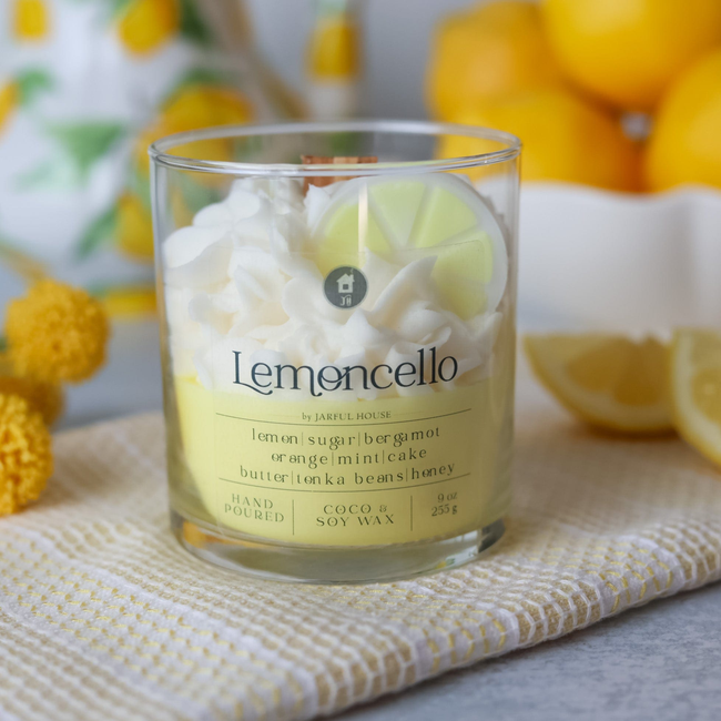 Lemoncello Scented Soy & Coco Wax Dessert Candle-gallery-31309225066566