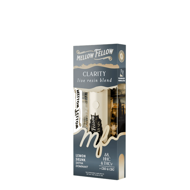 Clarity Blend - Live Resin 1ml Disposable Vape - Lemon Skunk (Sativa Dominant)-gallery-37327675621582