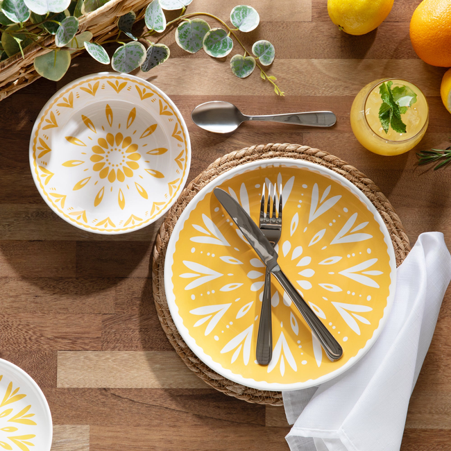 Melamine Everyday Tableware (12-Piece Set, 4 Place Settings)-gallery-53898145595764