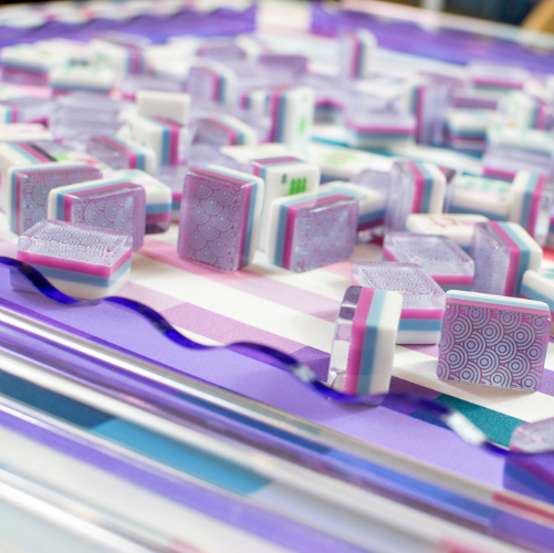 MAHJONG MAT | Laugh Lines | 33" x 33"-gallery-51307936317751