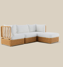 Natura Sectional - Four Seat L-Shape - Pearl
