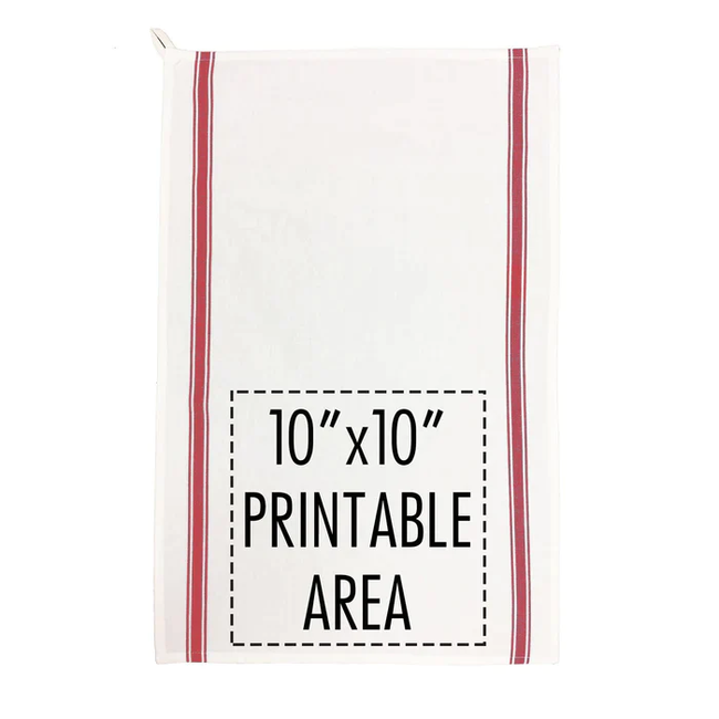 Red Striped Custom Family Recipe Kitchen Towel-gallery-40691861389535