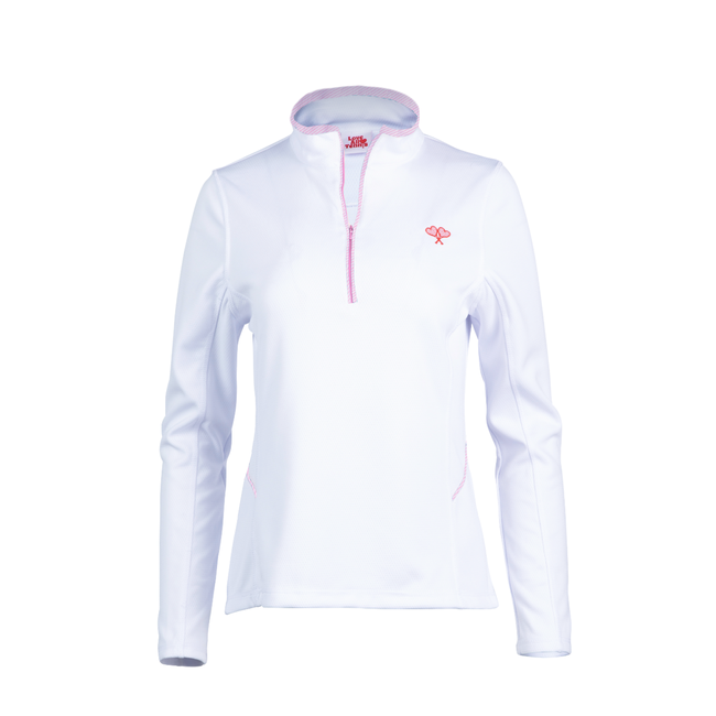Love All Tennis Women's Tracy 1/4 Zip Jacket Stripes-gallery-36035368779857