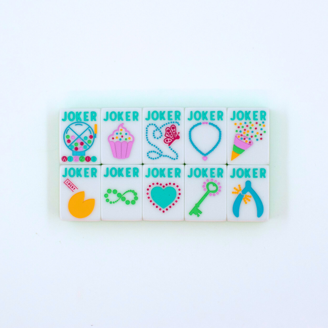 Crystal Confetti Citrus Green | Mahjong with a Sprinkle of Color and Joy | Clear Top with Colorful P-gallery-50241562738999