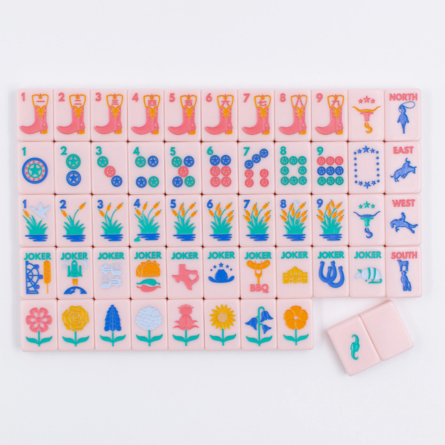 THE TEXAS SERIES | Mahjong with Lone Star Flair | Rodeo Pink Tile-gallery-50981927747895
