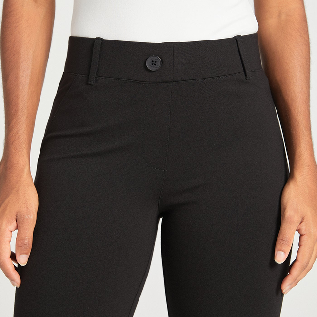 Two-Pocket Dress Pant Yoga Pant | Bootcut (Black)-gallery-41954283094268