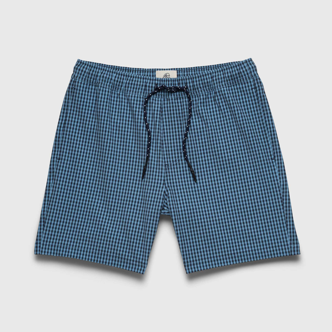 Jimmy 6.5" Gingham Volley - Blue-gallery-44470655877378