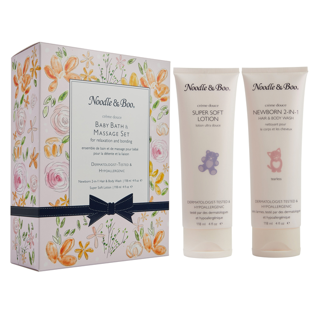 Baby Bath & Massage Gift Set - Flowers-gallery-39605015249132