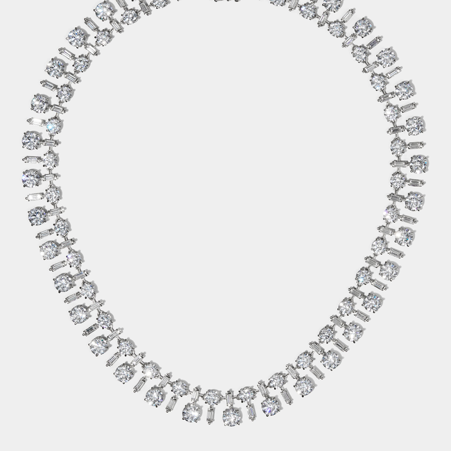 STELLAR CZ BOLD COLLAR NECKLACE-gallery-48486047154435