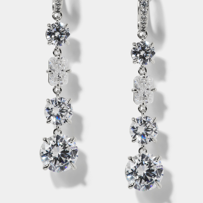 STELLAR CZ LINEAR LEVERBACK EARRINGS-gallery-48486080610563