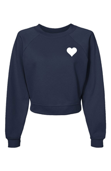 Love All Womens Heart Pullover Fleece Sweatshirt