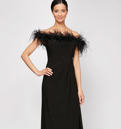 Gianna Off-the-Shoulder Jersey Gown