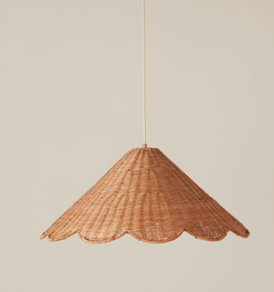 Maude Rattan Scallop Pendant