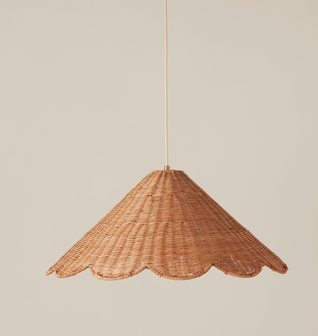 Maude Rattan Scallop Pendant