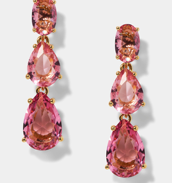 NATURAL BEAUTY PINK SHORT DROP EARRING