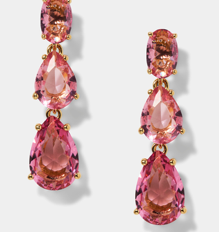 NATURAL BEAUTY PINK SHORT DROP EARRING