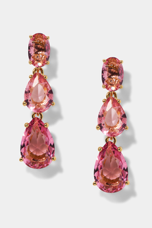 NATURAL BEAUTY PINK SHORT DROP EARRING