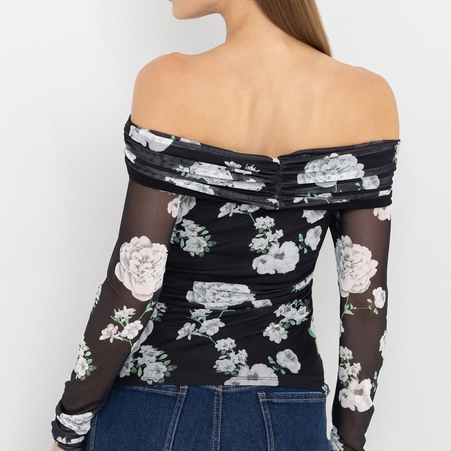 Romeo Floral Mesh Top-gallery-44946126864634