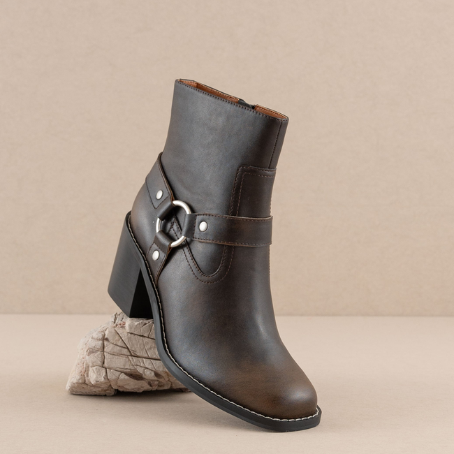 The Cameron | Coffee Heeled Moto Chelsea Boot-gallery-36397628489905