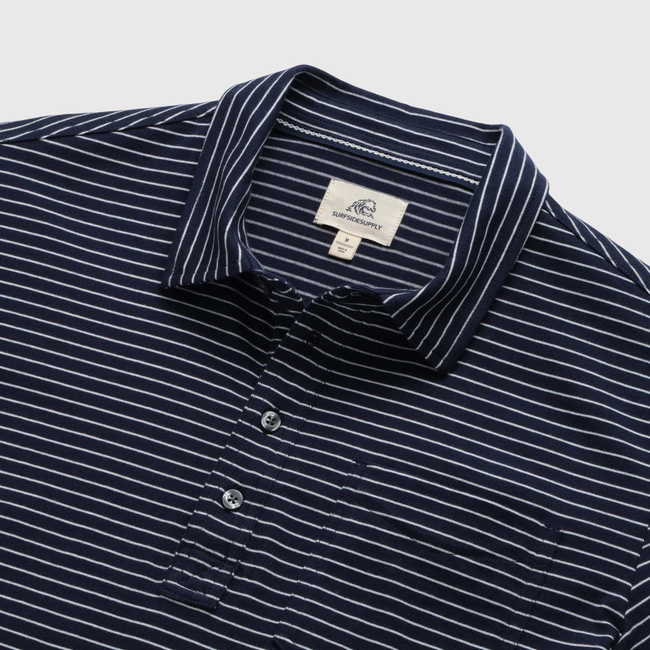 Michael Stripe Polo - Navy Stripe-gallery-45068349407490