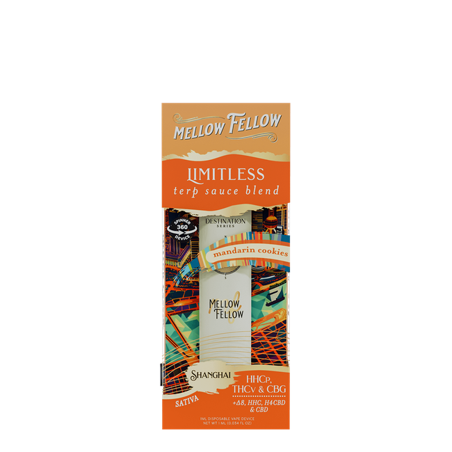Limitless Blend - Terp Sauce 1ml Disposable Spinner Vape - Mandarin Cookies (Sativa)-gallery-36989964091598