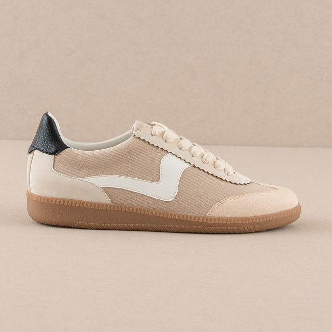 The Kyla | Almond Classic Low Top Sneakers-gallery-36280691884209