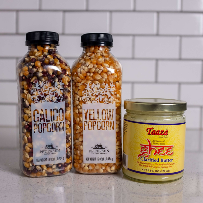 Just the Essentials Popcorn & Popping Ghee Bundle-gallery-44049315823938