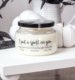 Halloween Candle I put a spell on you - 10 oz | Bergamot + Geranium + Rose + Violet + Raspberry + Sa