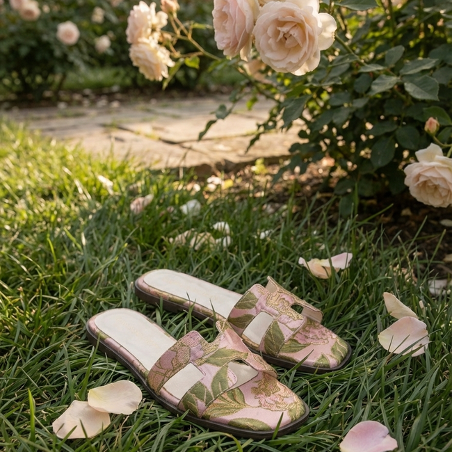 The Everlee | Rose Garden Floral H-Strap Summer Sandal-gallery-42465681866929