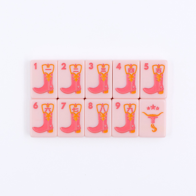 THE TEXAS SERIES | Mahjong with Lone Star Flair | Rodeo Pink Tile-gallery-50981927485751