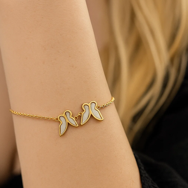 Butterfly Bracelet with Sea Shell Inlay Bracelet-gallery-31572606255162
