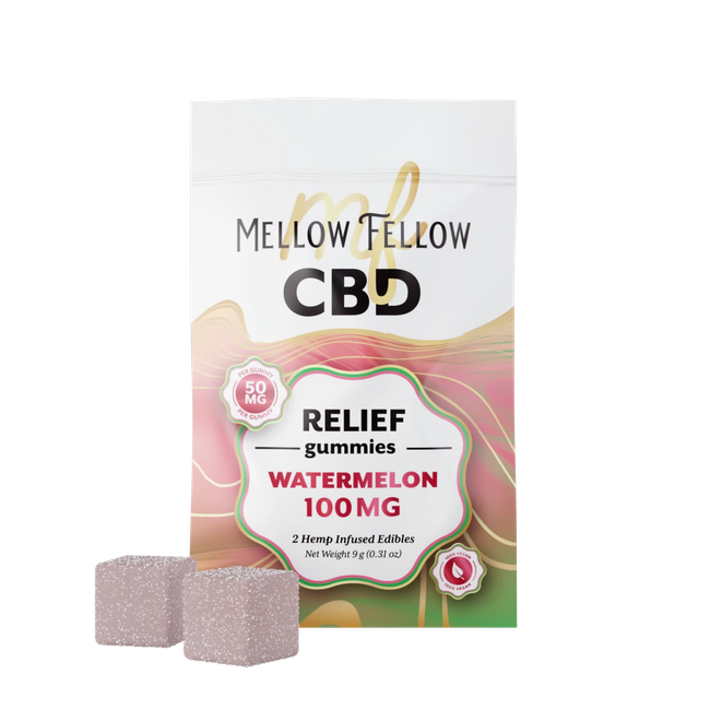 Relief CBD Gummies 100mg - Watermelon-gallery-39102591500494
