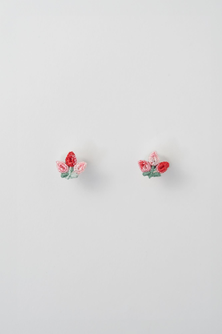 Embroidered Tulip Studs