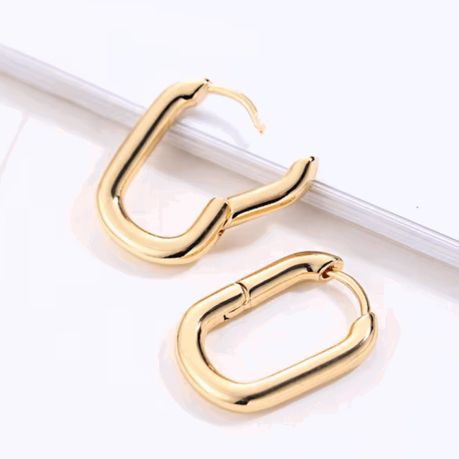 Lurienne Rectangle Hoop Earrings – Sleek & Stylish-gallery-30352067526714