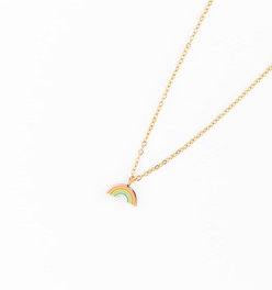 Pastel Rainbow Pendant Necklace