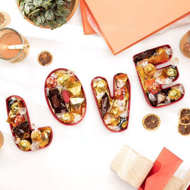 LOVE Gourmet Gift Box: Edible Letters Filled with Artisanal Treats-gallery-43860635517136