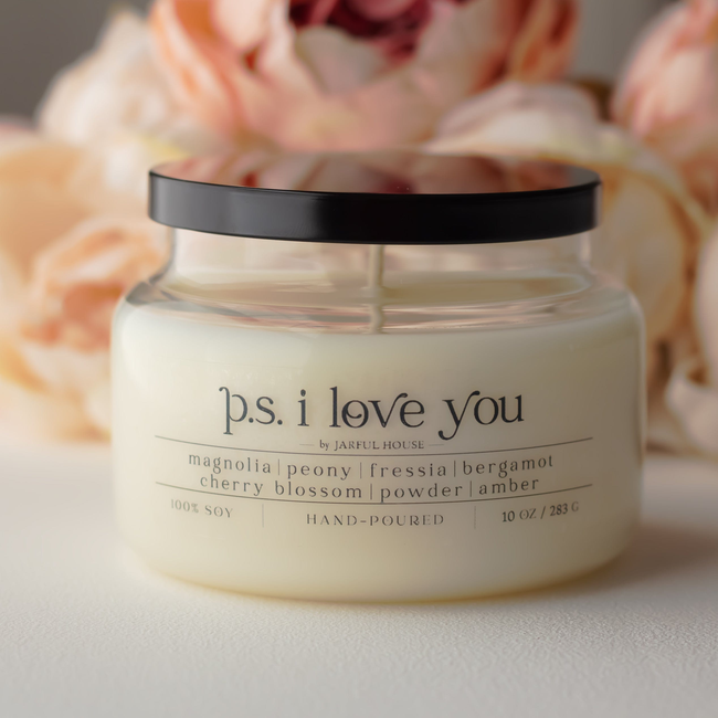 Magnolia + Peony Soy Candle PS I LOVE YOU -10 oz.-gallery-28906887479366