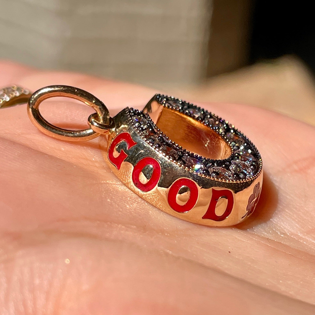 3GOG Original Good Luck Horseshoe Milgrain Pendant-gallery-56297449193787