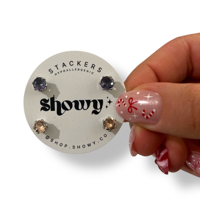 Hypoallergenic Stacker earrings-gallery-44864392495362