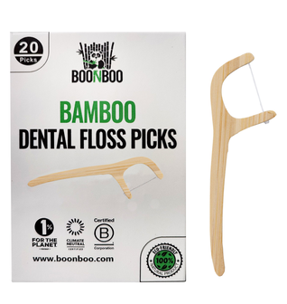 Bamboo Dental Floss Picks, 20CT