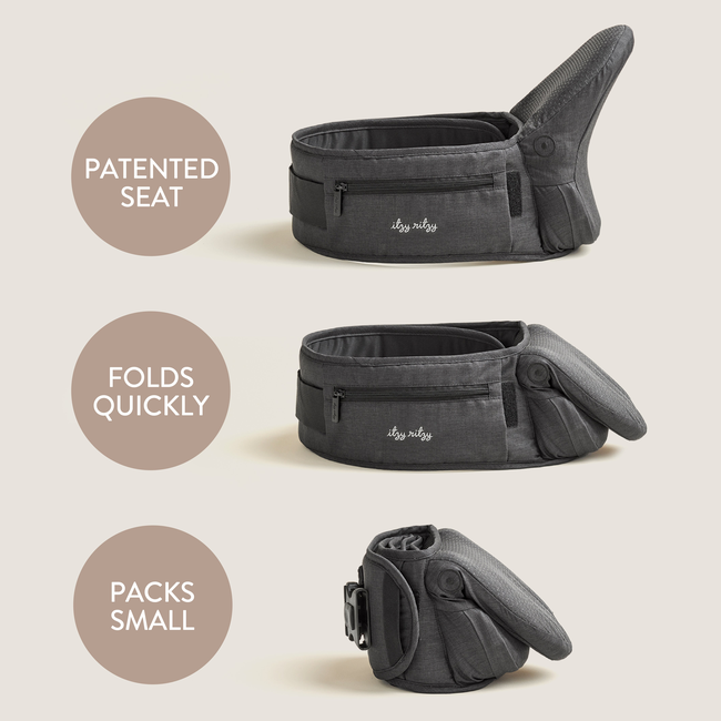 Itzy Hold & Fold™ Hip Seat Baby Carrier-gallery-39914765320363