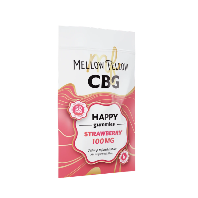 Happy CBG Gummies 100mg - Strawberry-gallery-39102600708302