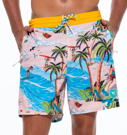Mens Designer Board Shorts | Island Original Print