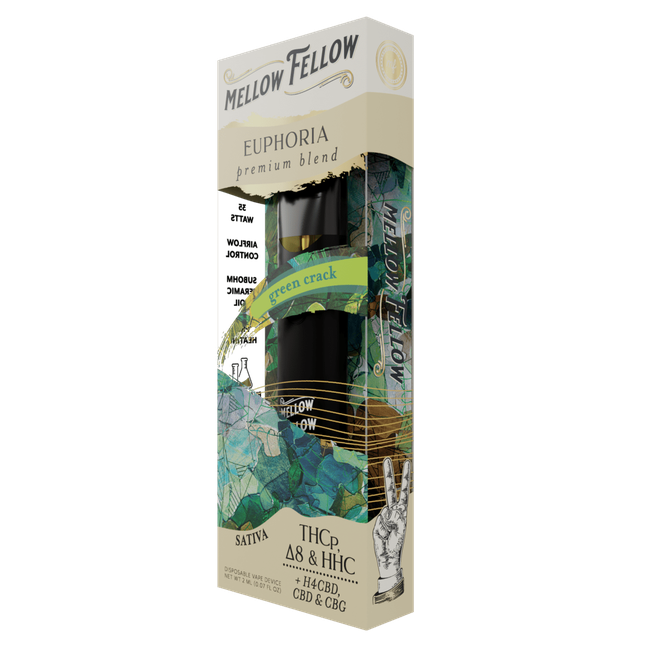 Euphoria Blend 2ml Disposable Vape - Green Crack (Sativa)-gallery-36335896166606