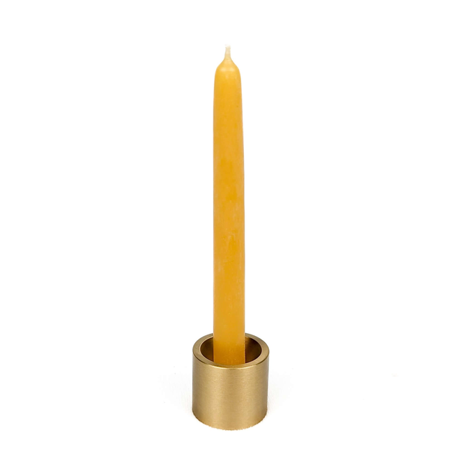 Ceremony Beeswax Candles & Brass Holder Gift Set-gallery-39968745783542