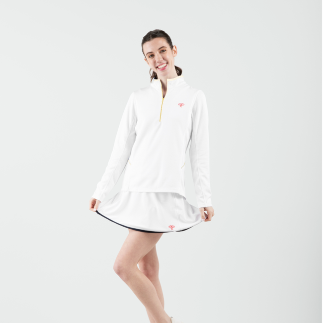 Love All Tennis Women's Tracy 1/4 Zip Jacket Polka Dot-gallery-36274644516945