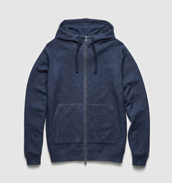 Danny Full-Zip Cashmist Fleece Hoodie - Navy Heather