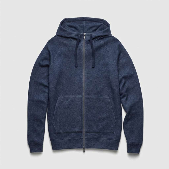 Danny Full-Zip Cashmist Fleece Hoodie - Navy Heather-gallery-45322288529666